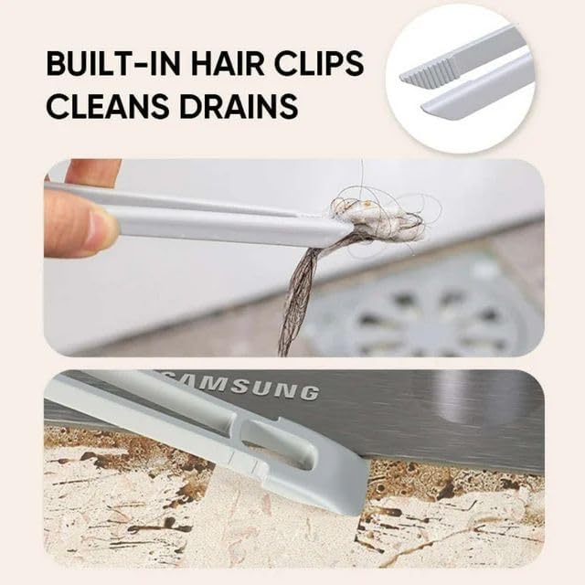 Multi-Function Rotating Crevice Cleaning Brush, 360 Degree Rotating Hard Bristle Crevice Cleaning Brushes, No Dead Corners Hard Bristle Brush for Cleaning Bathroom, Bathtub, Kitchen Tools