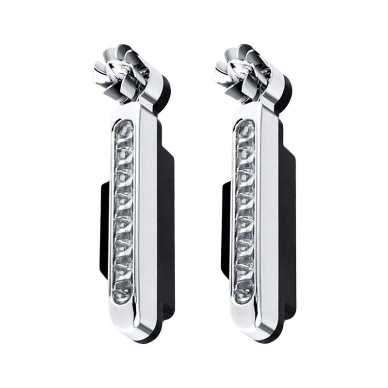 2 Pieces Car Wind Powered Light Abs Daytime Running Light for Cars Auto White