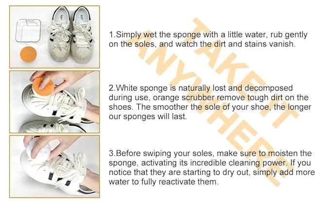 Multipurpose Shoes Cleaner Premium Dual-Sided Sponge
