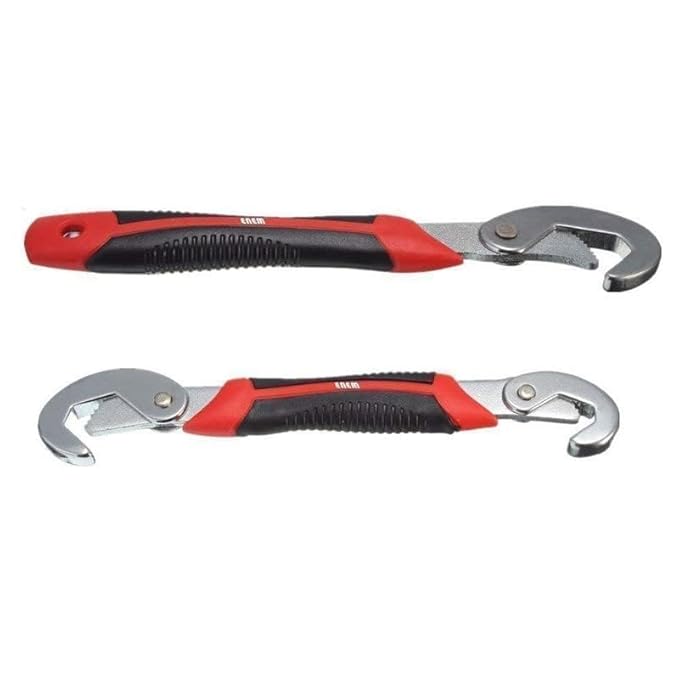 kitchen shop Stainless Steel Socket Adjustable Universal Multi Function Wrench Spanner Set Tools Snap and Grip Open End Snap N Grip Tool Spanner 9Mm to 32 Mm Works (Set of 2 Piece) (snap n griip)