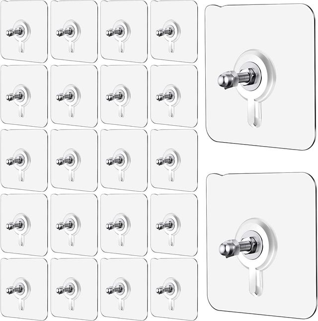 Wall Mount Screw Hooks for Kitchen Bathroom Bedroom Living Room 30 Pcs