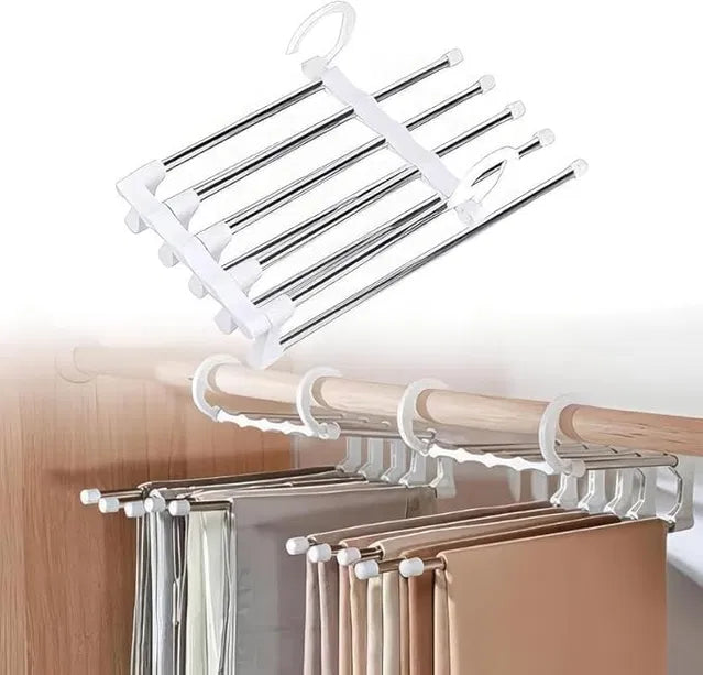 Stainless Steel Foldable Hangers for Clothes Hanging Multi-Layer Multi-Purpose