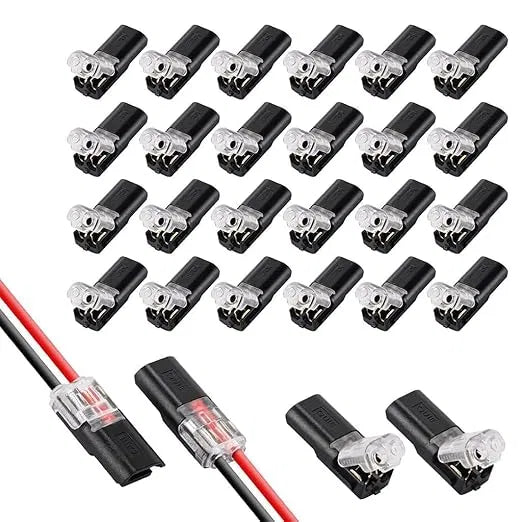 Fast-Fit 2-Pin Double-Wire Plug-in Connectors (Pack of 6)